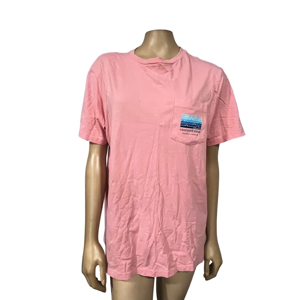 Vineyard Vines Marthas Vineyard Graphic Pocket T-Shirt Preppy Old Money M